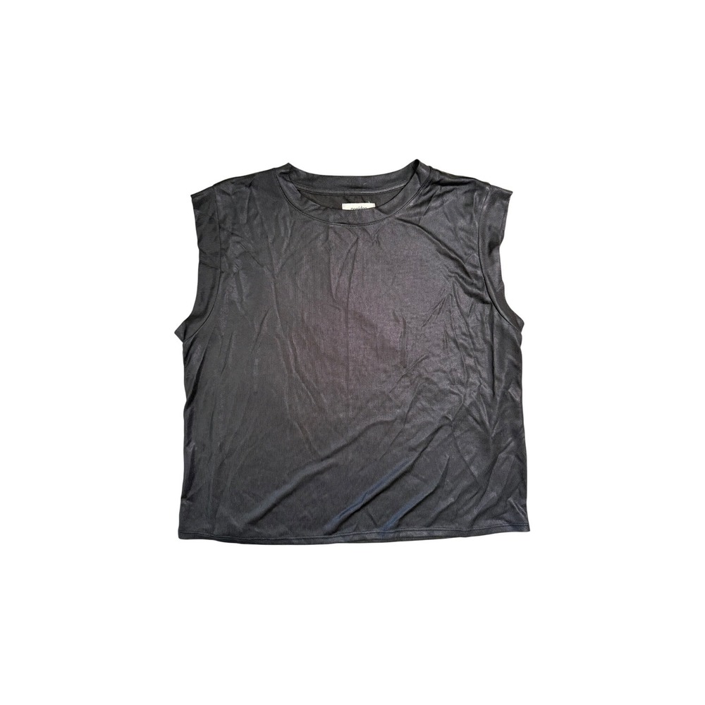 Porridge Anthropologie Black Mesh‎ Top Cap Sleeve Size Large Authentic Tag